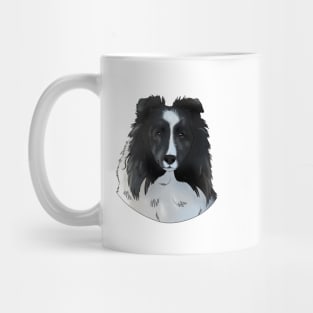 Black and White Sheltie Mug